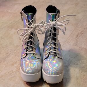 Dollskill Holographic platform Current Mood boots